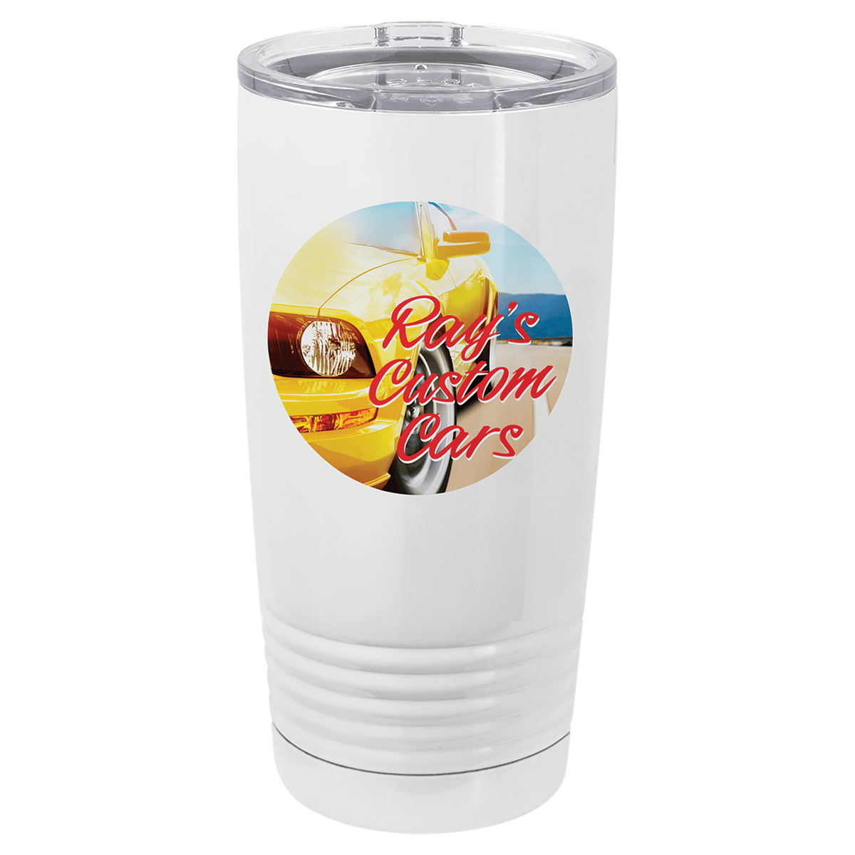 Sublimatable Polar Camel 20 oz. Vacuum Insulated Tumbler w/Lid — White