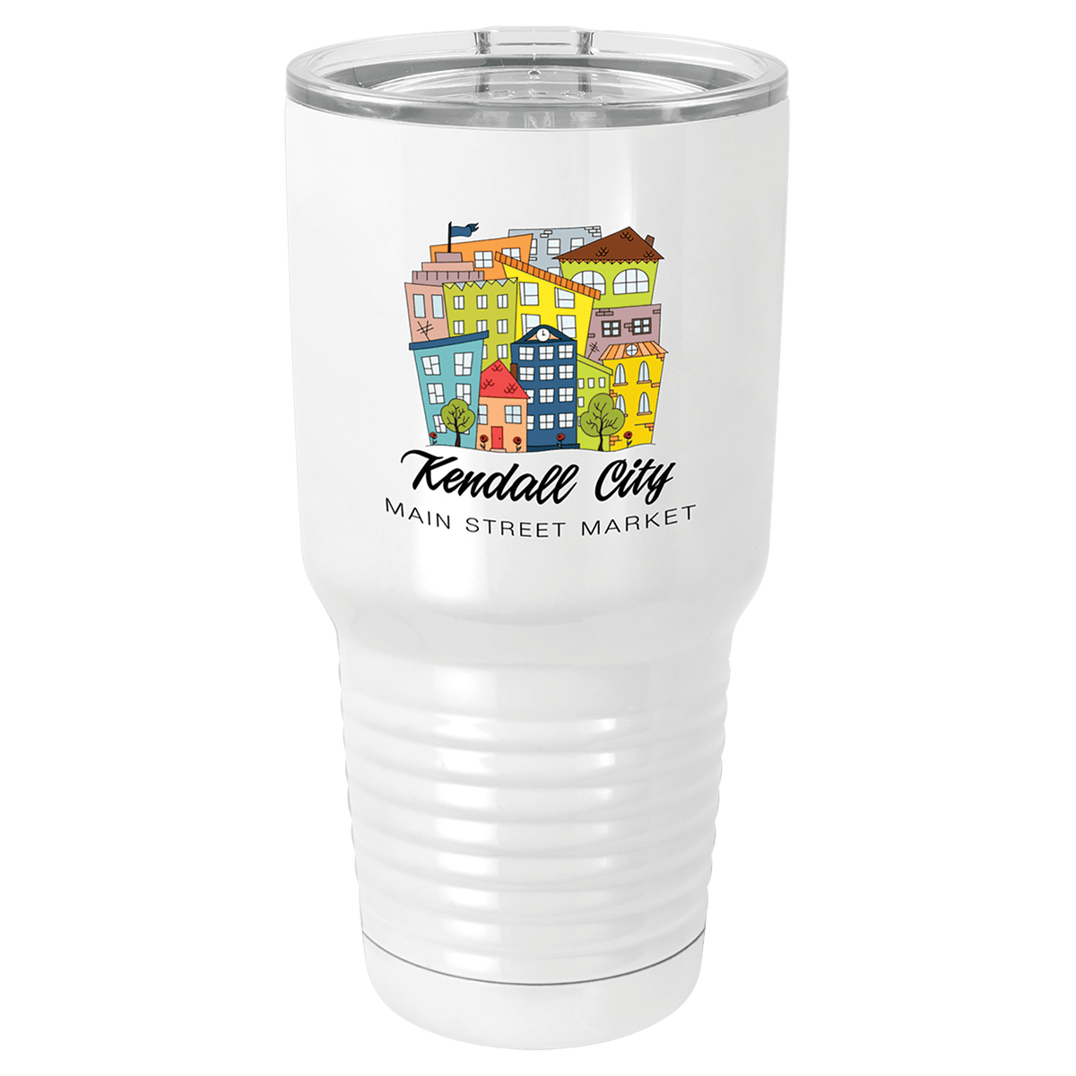 Sublimatable Polar Camel 30 oz. Vacuum Insulated Tumbler w/Lid — White