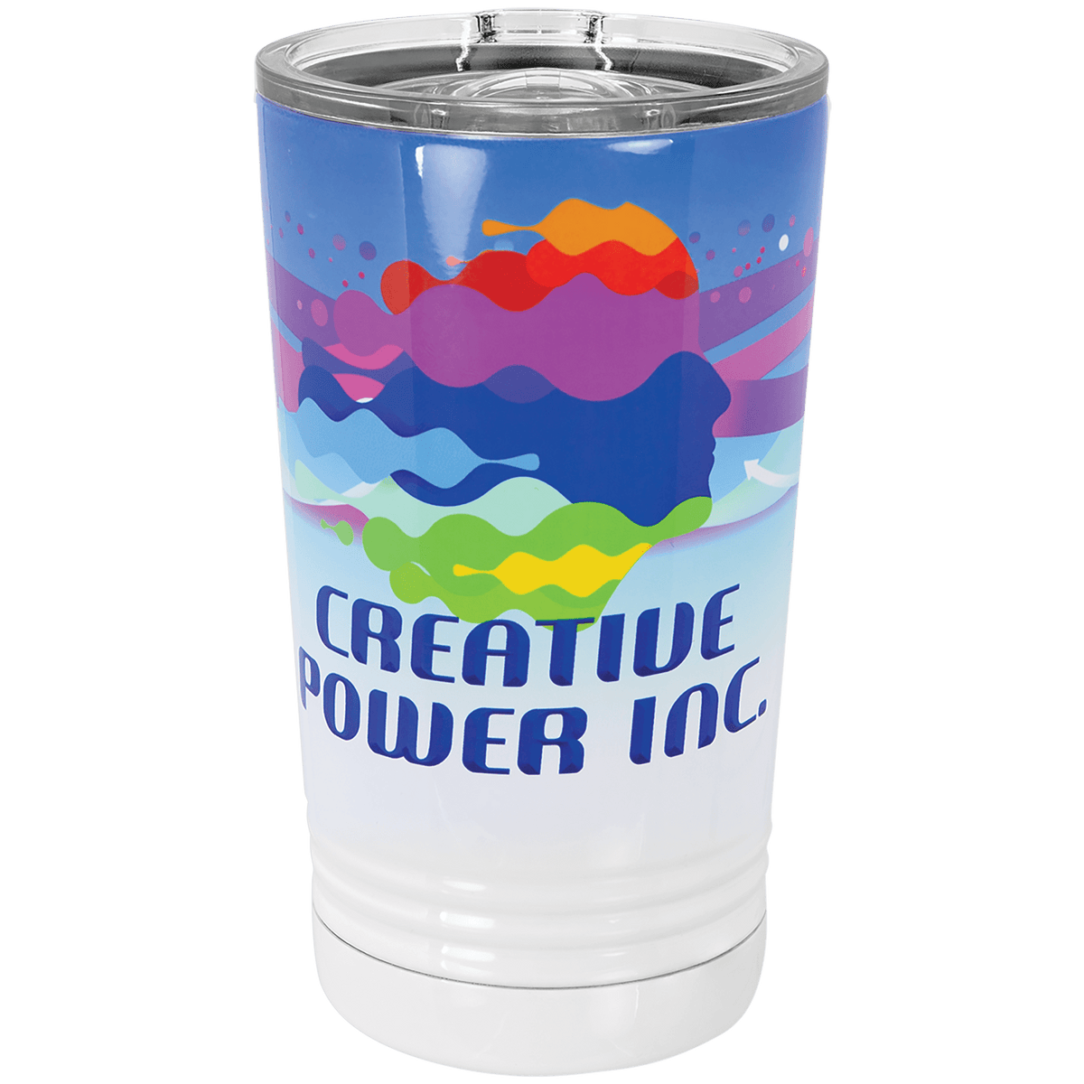 Sublimatable 16 oz. Polar Camel Pint with Slider Lid — White