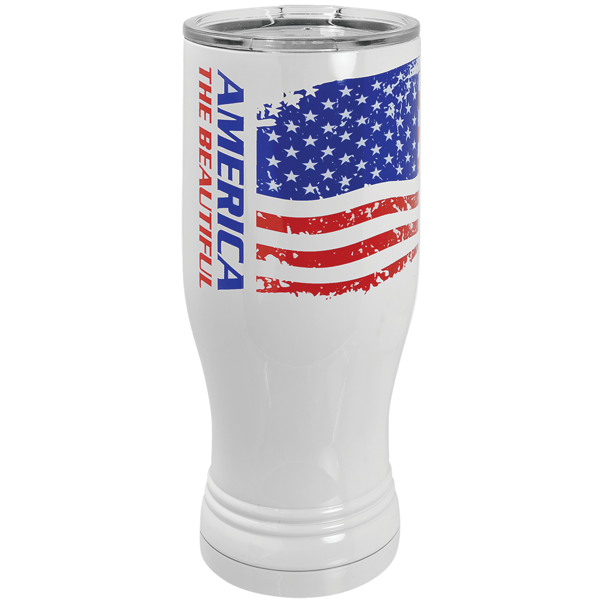 Sublimatable 20 oz. Polar Camel Pilsner with Clear Lid — White