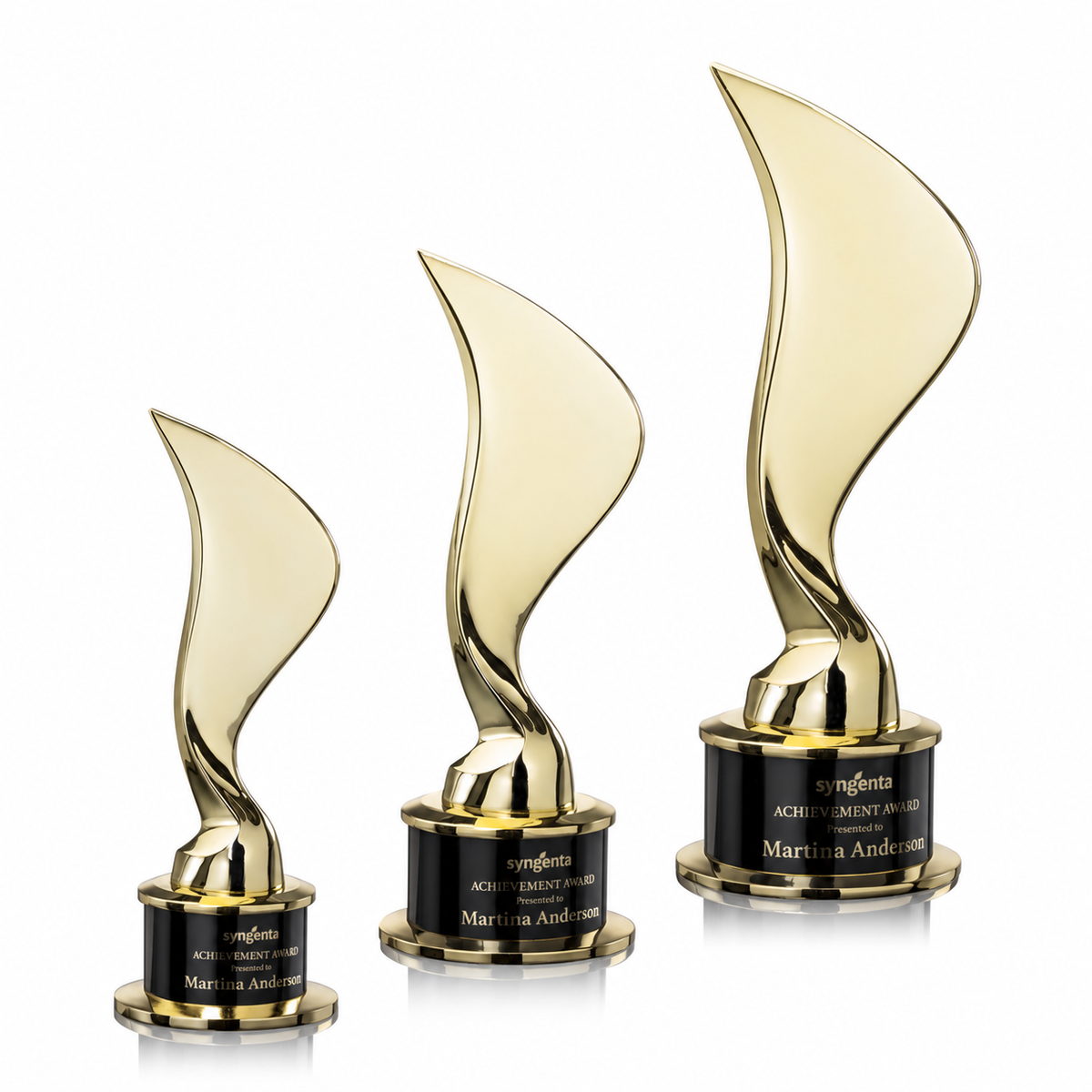 Eternal Flame Cast Metal Award — Finish and Size