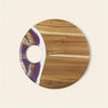 Large Round Acacia Board With Dip Holder