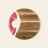 Large Round Acacia Board With Dip Holder