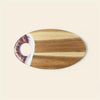 Medium Oval Acacia Board With Dip Holder