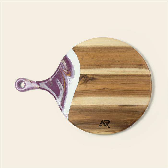 XL Round Acacia Board With Handle