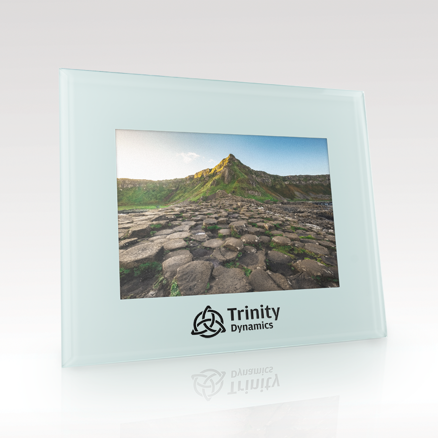 White Glass Photo Frame