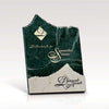 Apex Green and White Marble Mountain Plaque