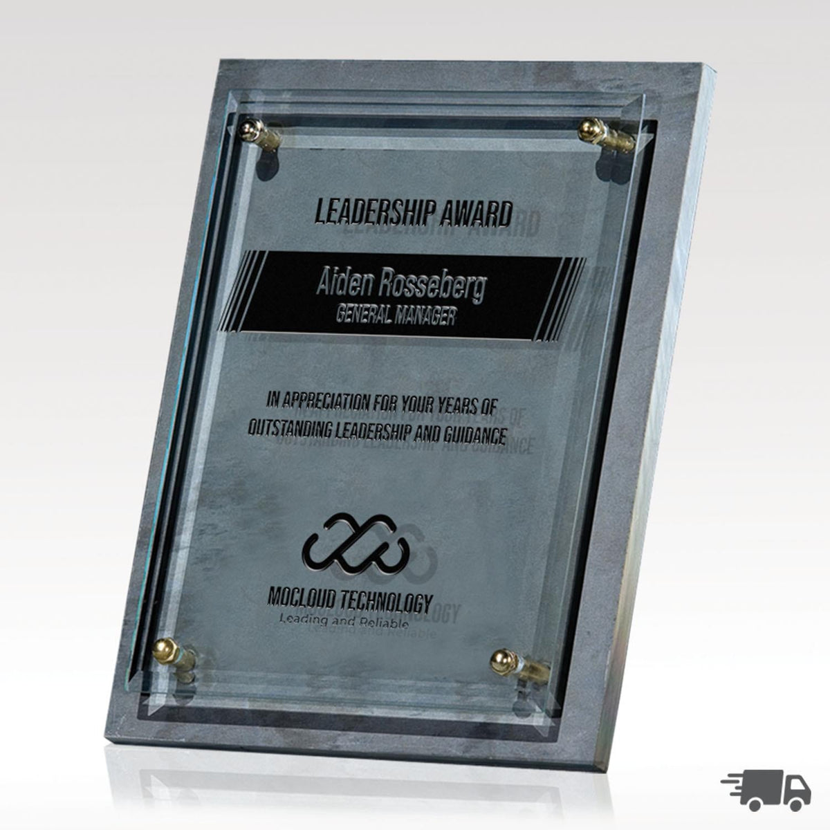 Glass & Slate personalized example