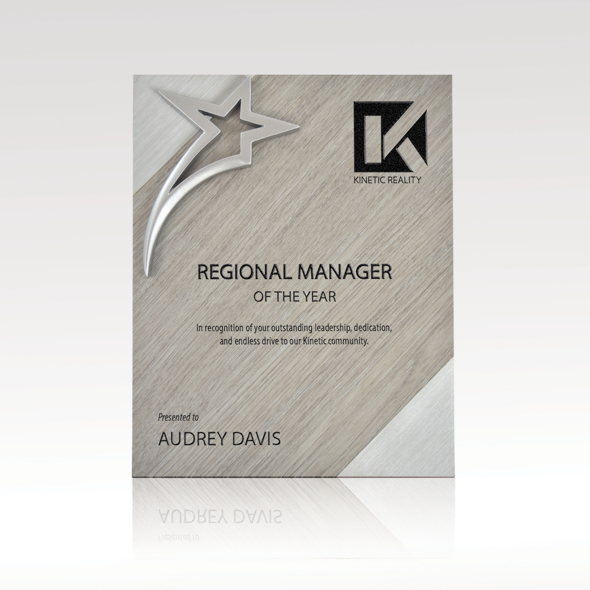 Aura Star personalized award example