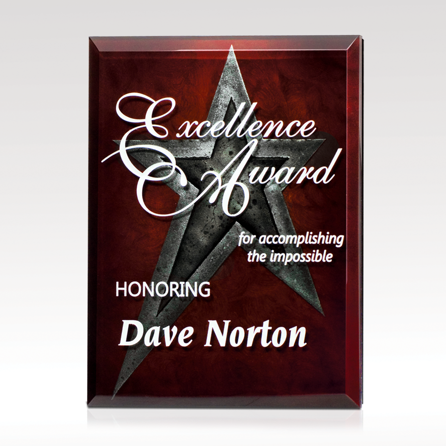 Apex Glass Plaque personalized example