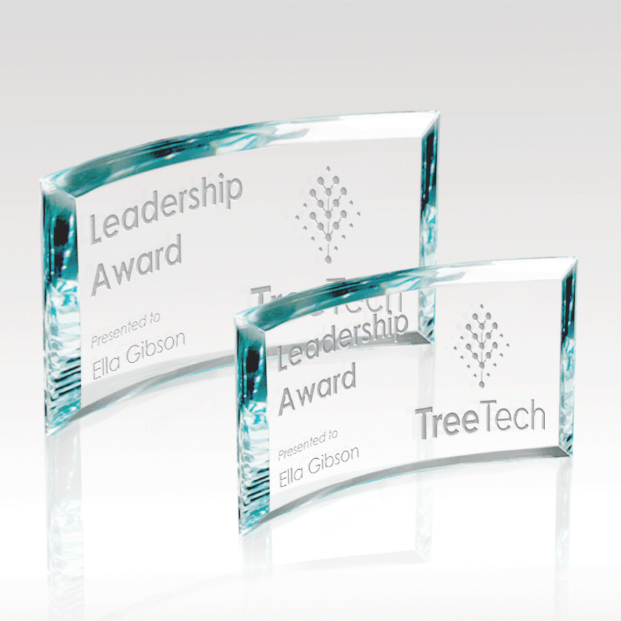 Slumped Pennant personalized award example