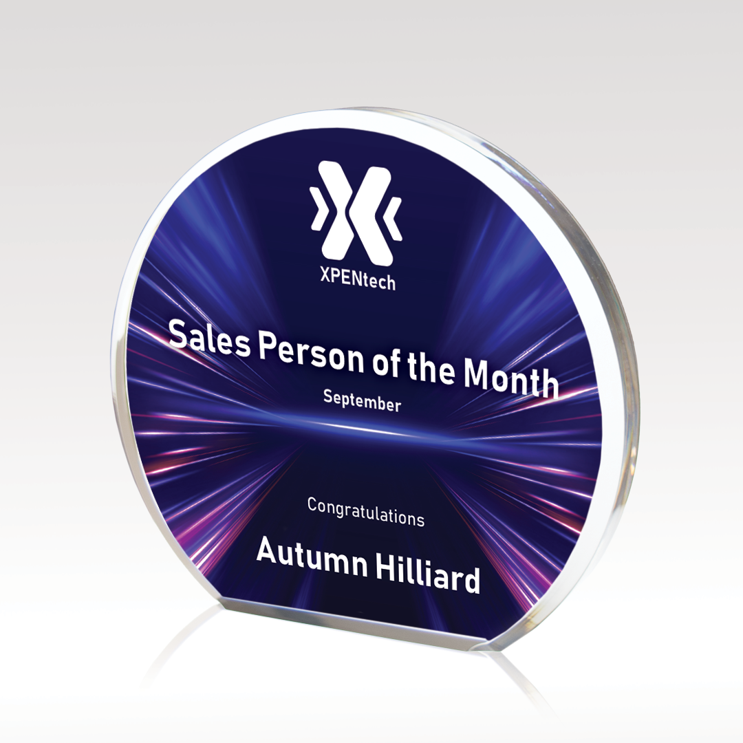 Round Acrylic personalized award example