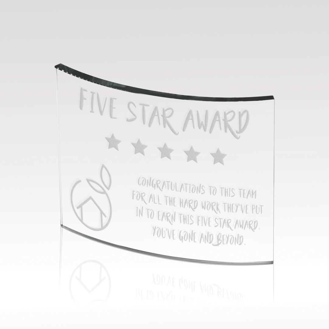 Slumped Pennant personalized award example