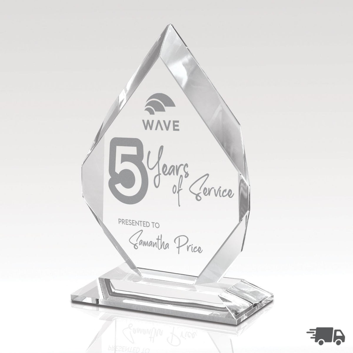 Elation Beveled Optical Crystal Award