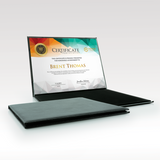 Black padded folder