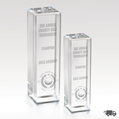Apex Beveled Optical Crystal Tower Award