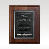 Silver Deep Relief / 5" x 7" / Walnut