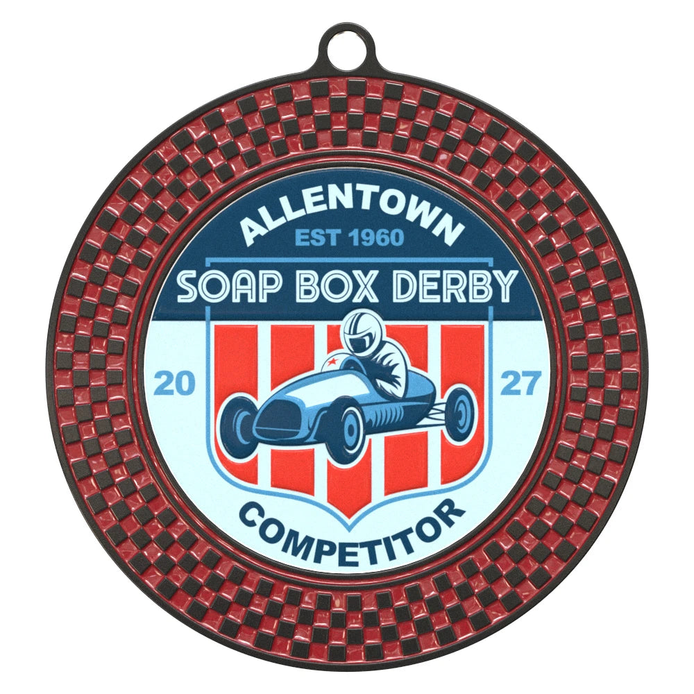 Express Checkered Flag Medallion (3")