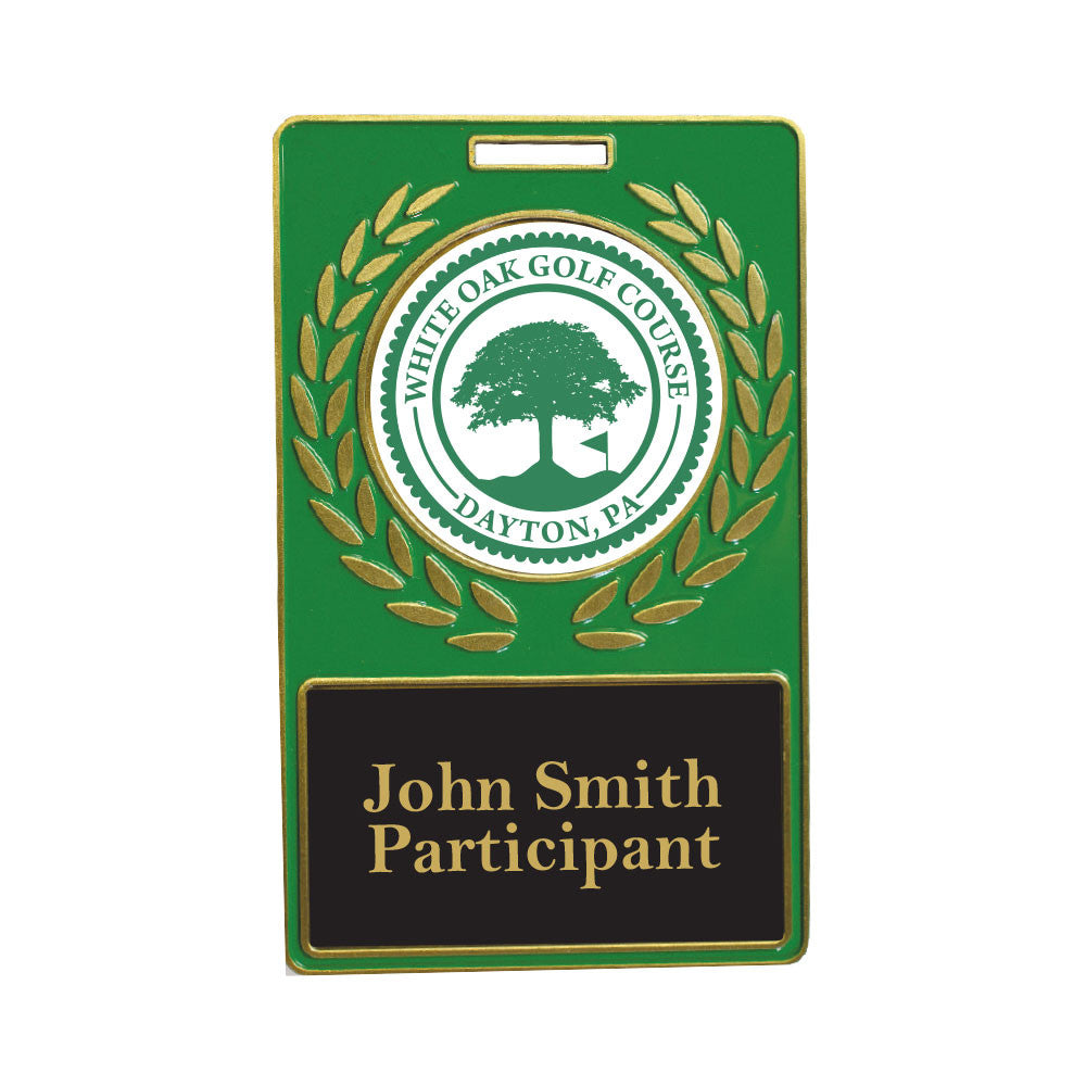 Express Green Rectangle Bag Tag