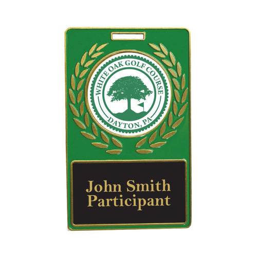 Express Green Rectangle Bag Tag