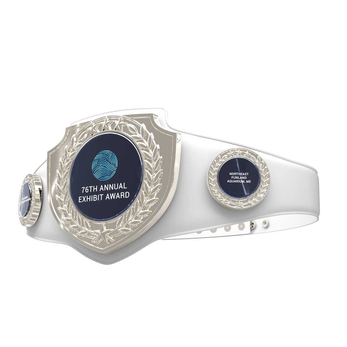 Express Bright Shield Championship Belt in White