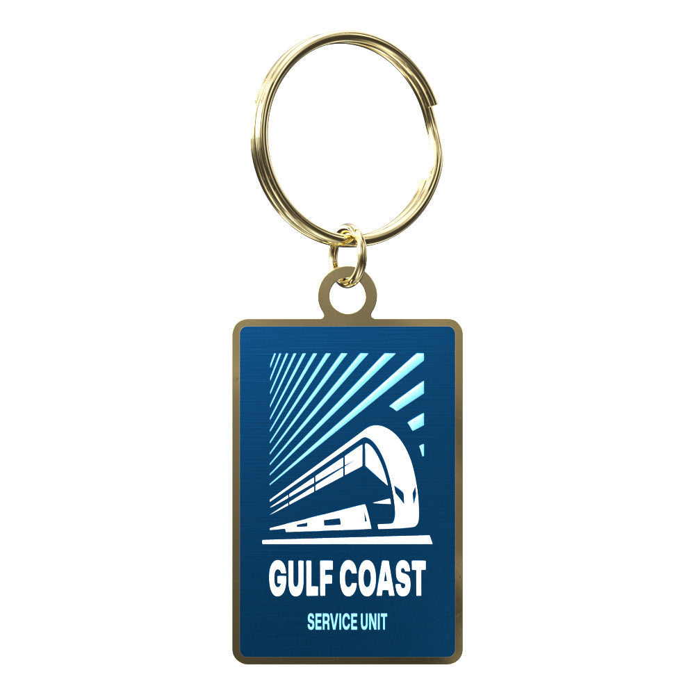 Express Gold Rectangle Key Tag (1-1/8" x 1-3/4")