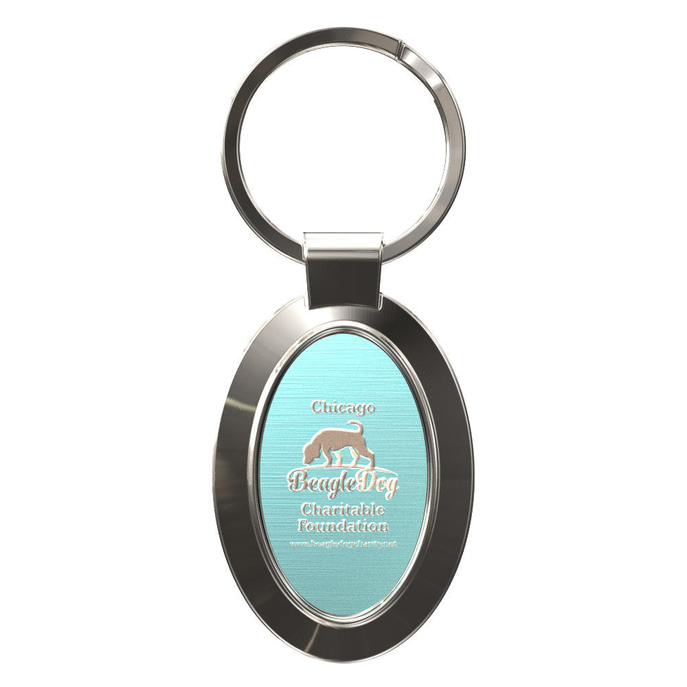 Express Premium Silver Oval Key Tag