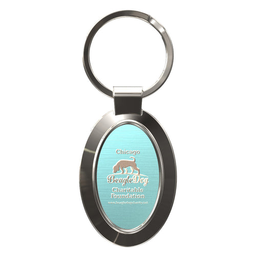 Express Premium Silver Oval Key Tag