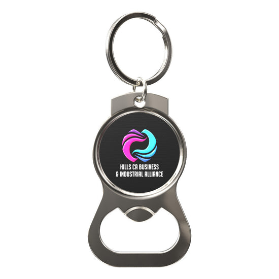 Express Bottle Opener Round Key Tag w/ Split Ring
