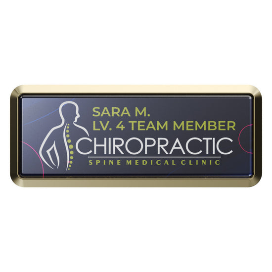 Express Vibraprint® Rectangle Name Badge Holder w/ Magnet Back