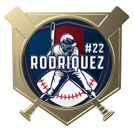 Express Baseball Home Plate Trading Lapel Pin (2")