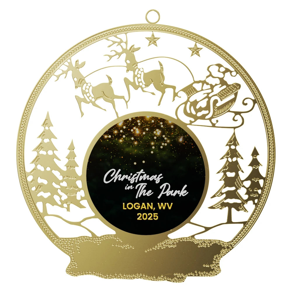 Express Snow Sled Holiday Ornament
