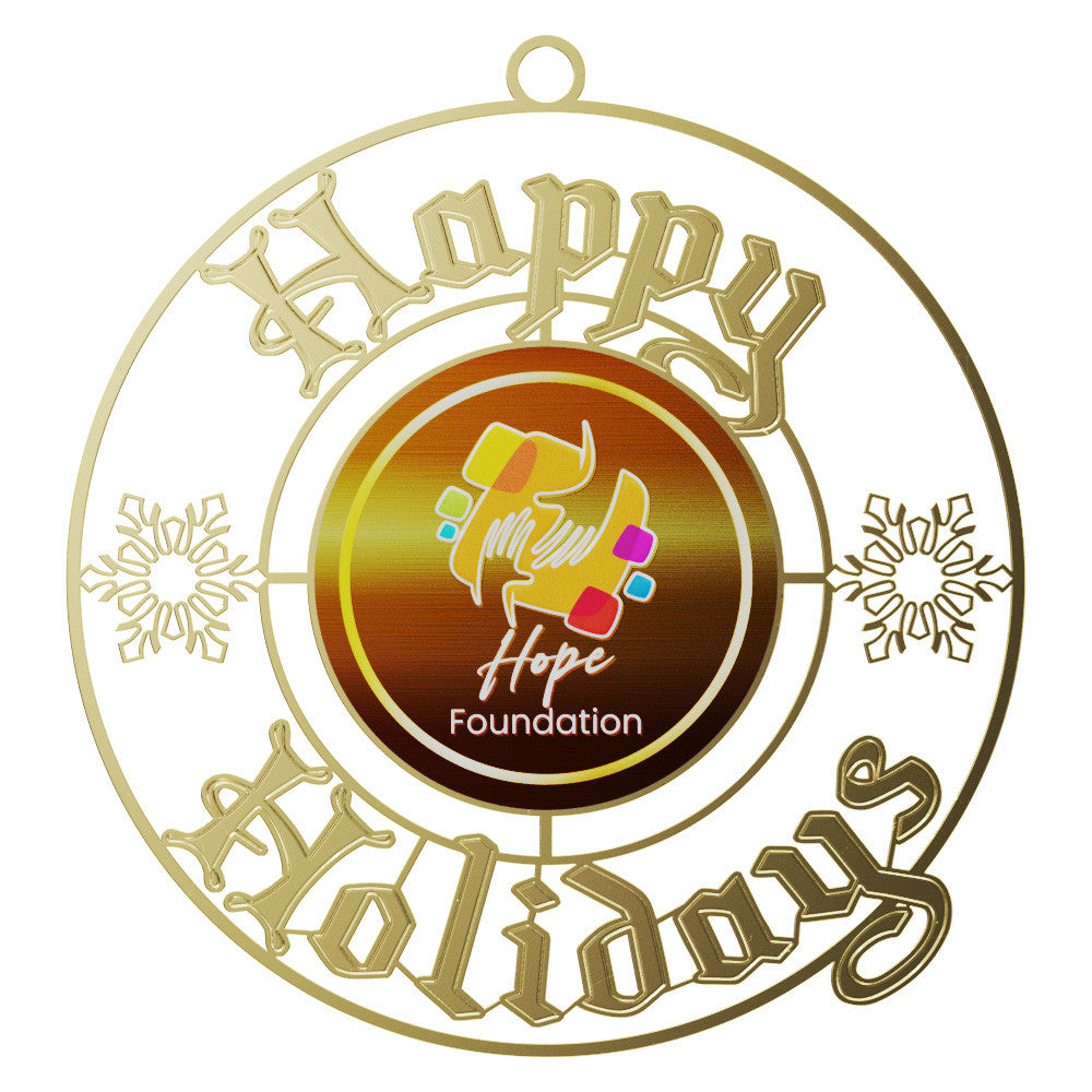 Express Gold Happy Holidays Holiday Ornament