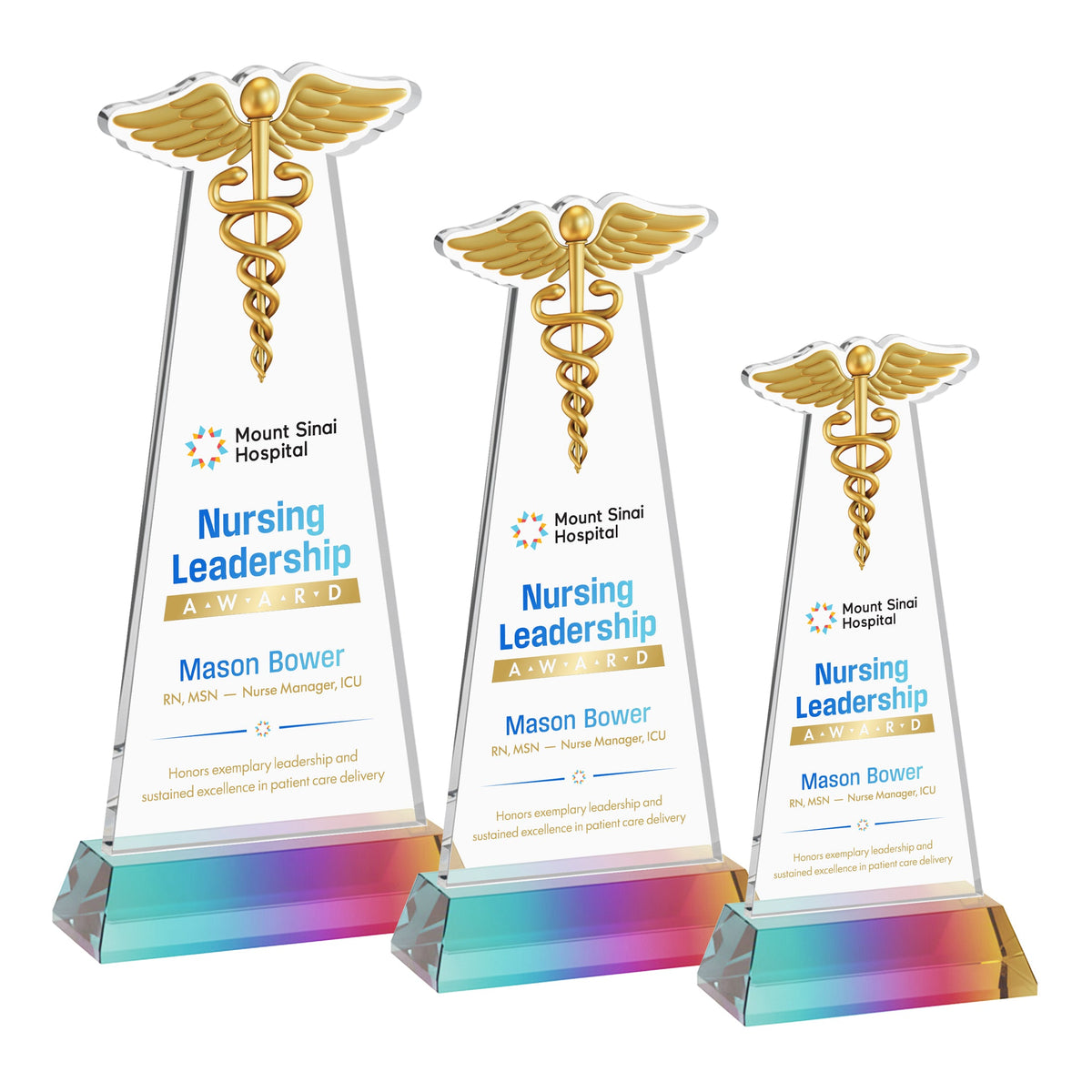 Caduceus VividPrint™ Award on Hartford Base
