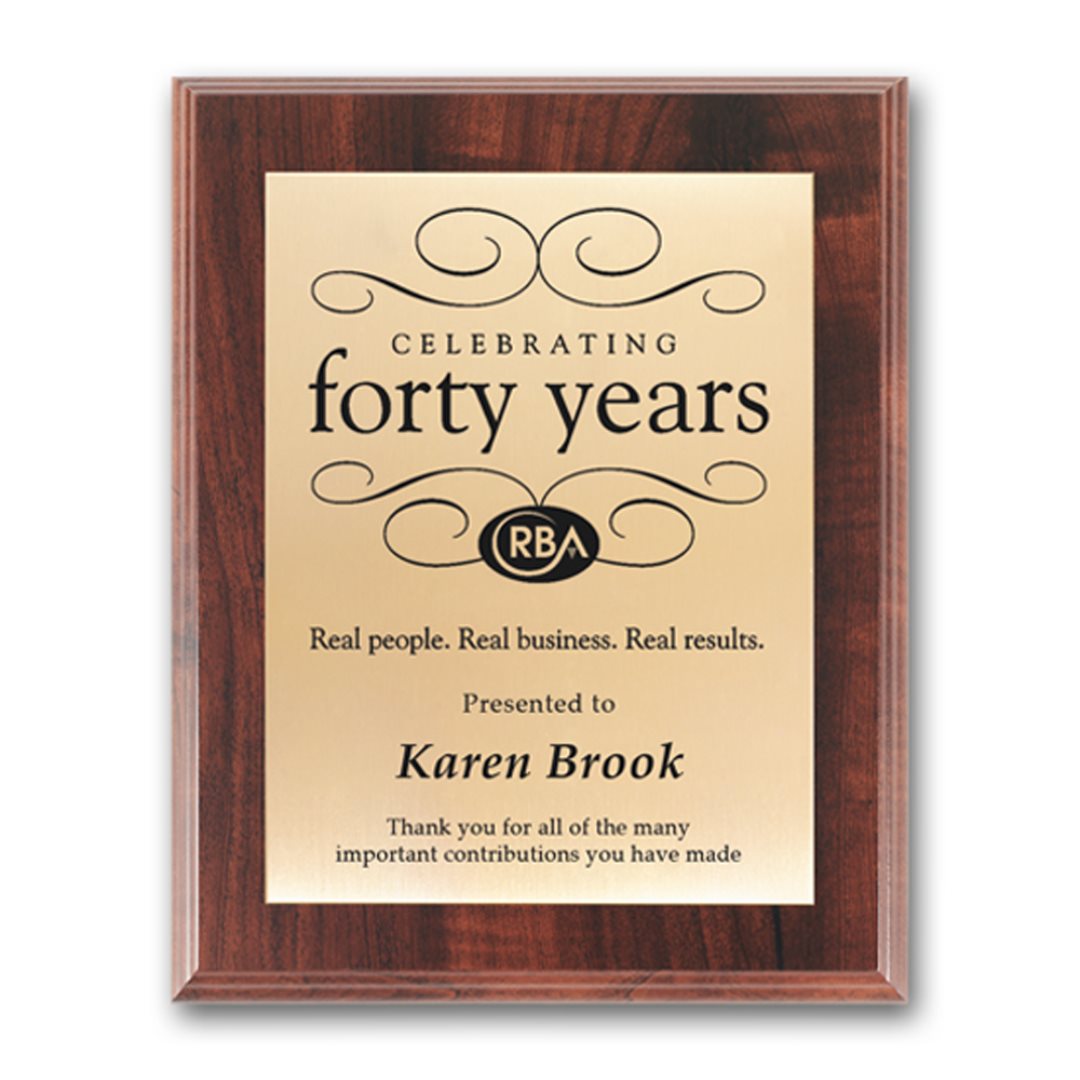 Screenprint Brass - Walnut Finish