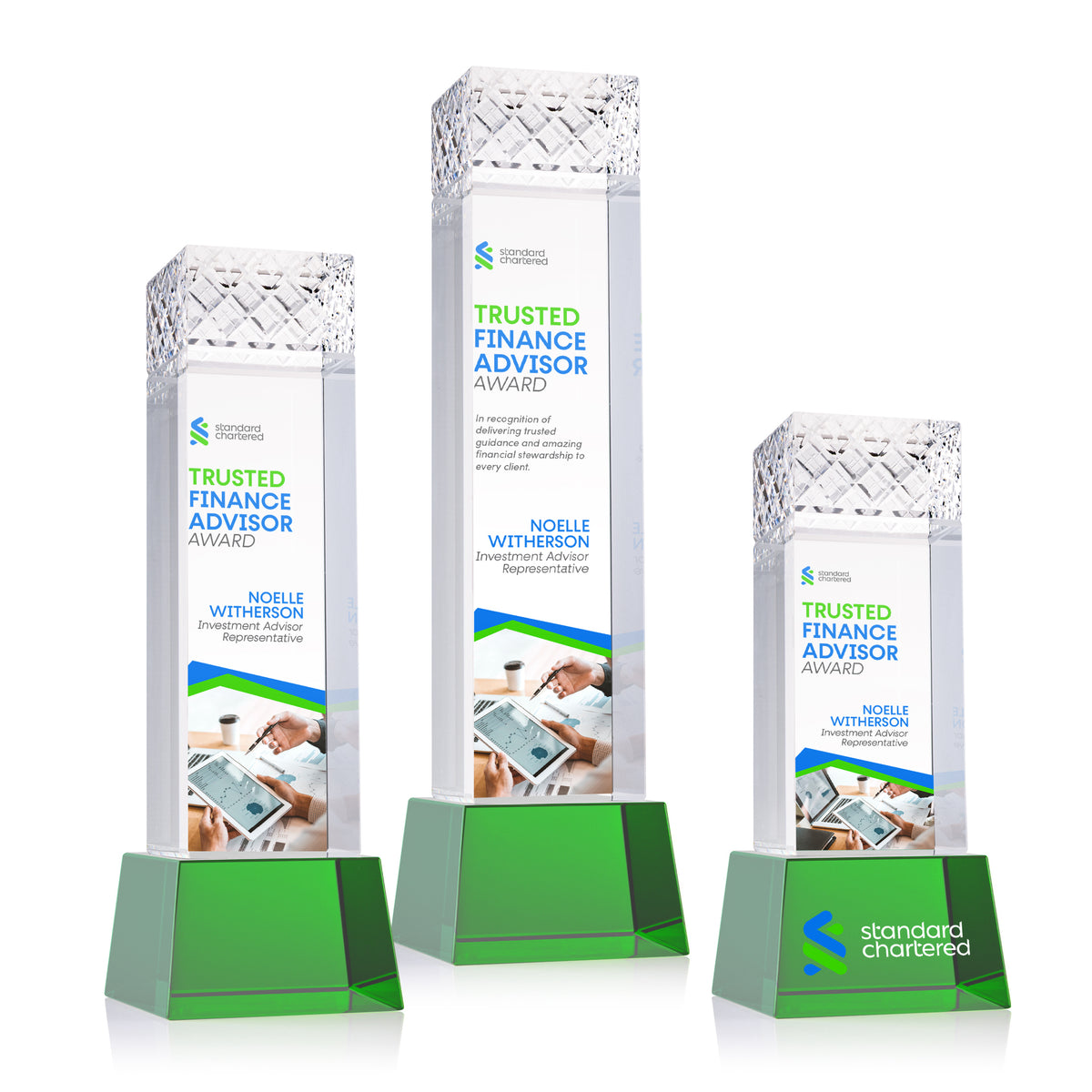 Velson VividPrint™ Award on Base - Green