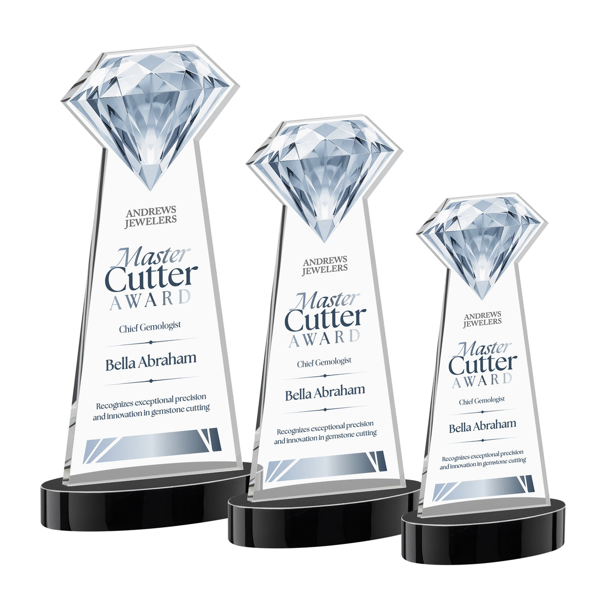 Gemstone VividPrint™ Award on Alberton Base - Black