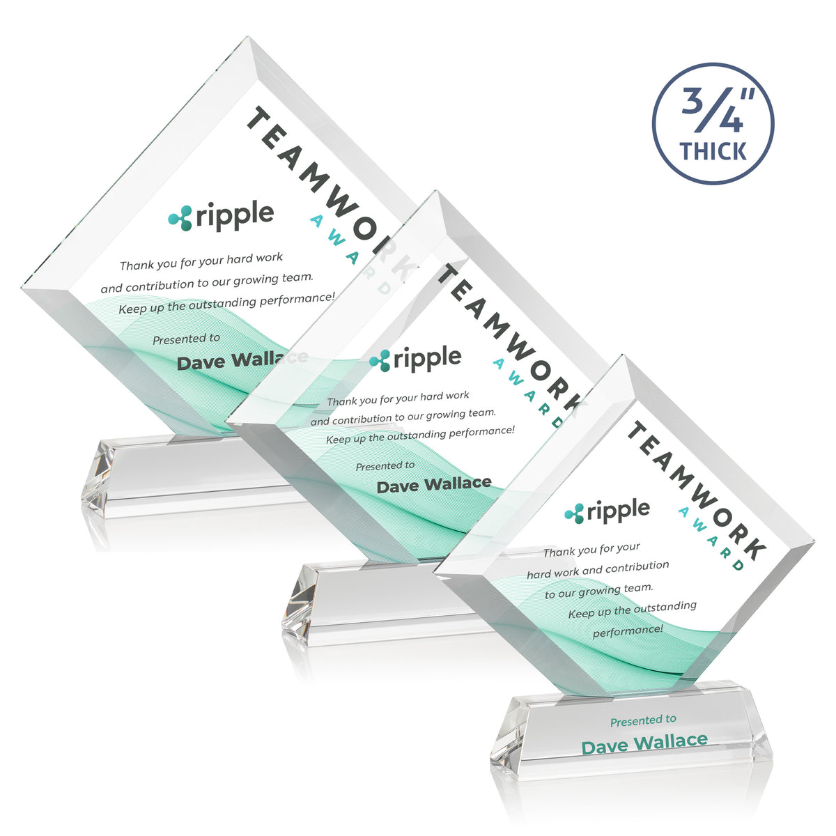 Belaire VividPrint™ Award on Newhaven Base - Clear