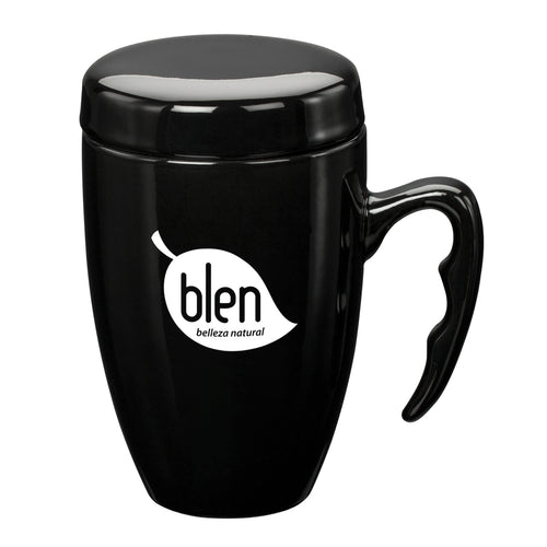 Barco Ceramic Mug w/ Lid - 14oz