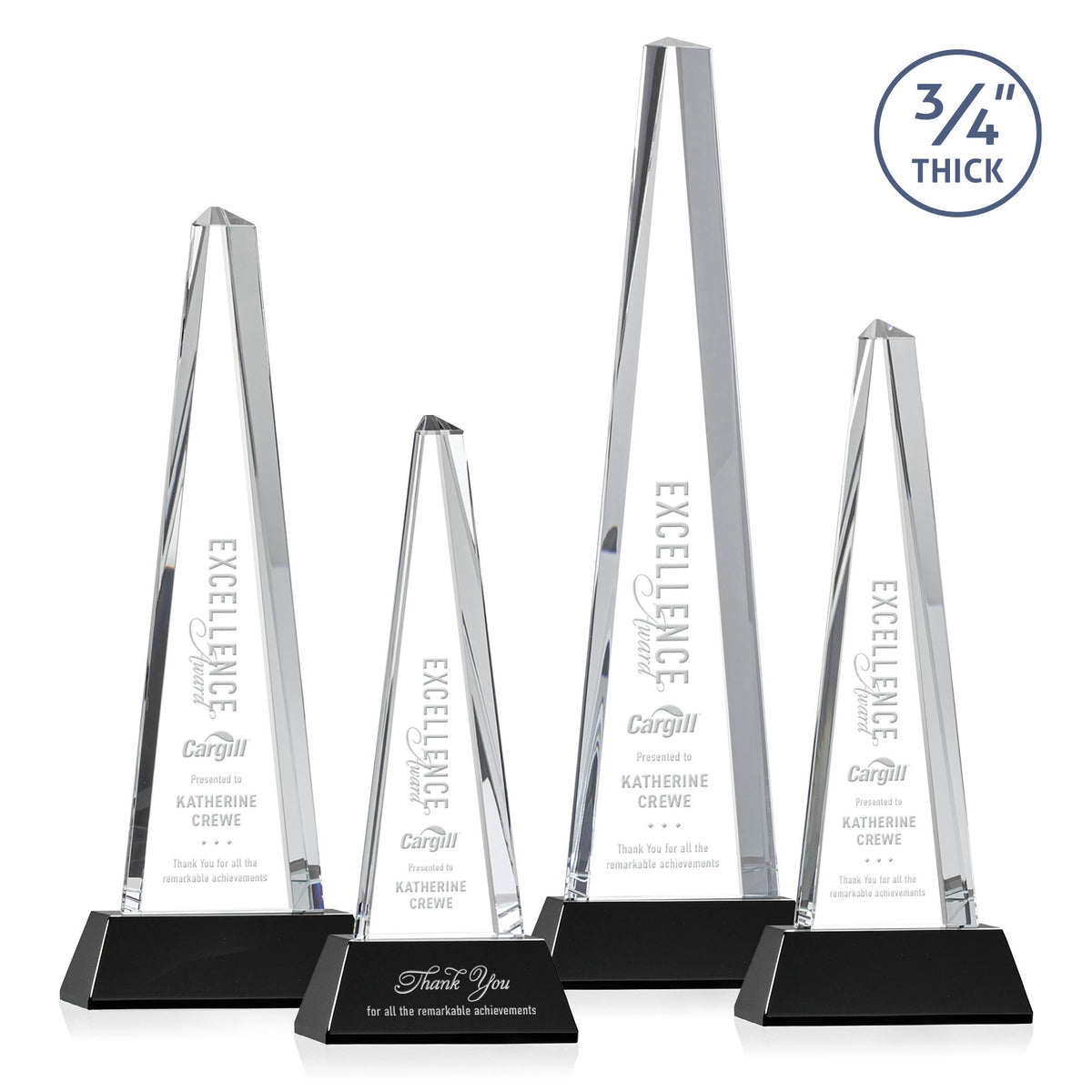 Majestic Tower Award on Newhaven Base - Black
