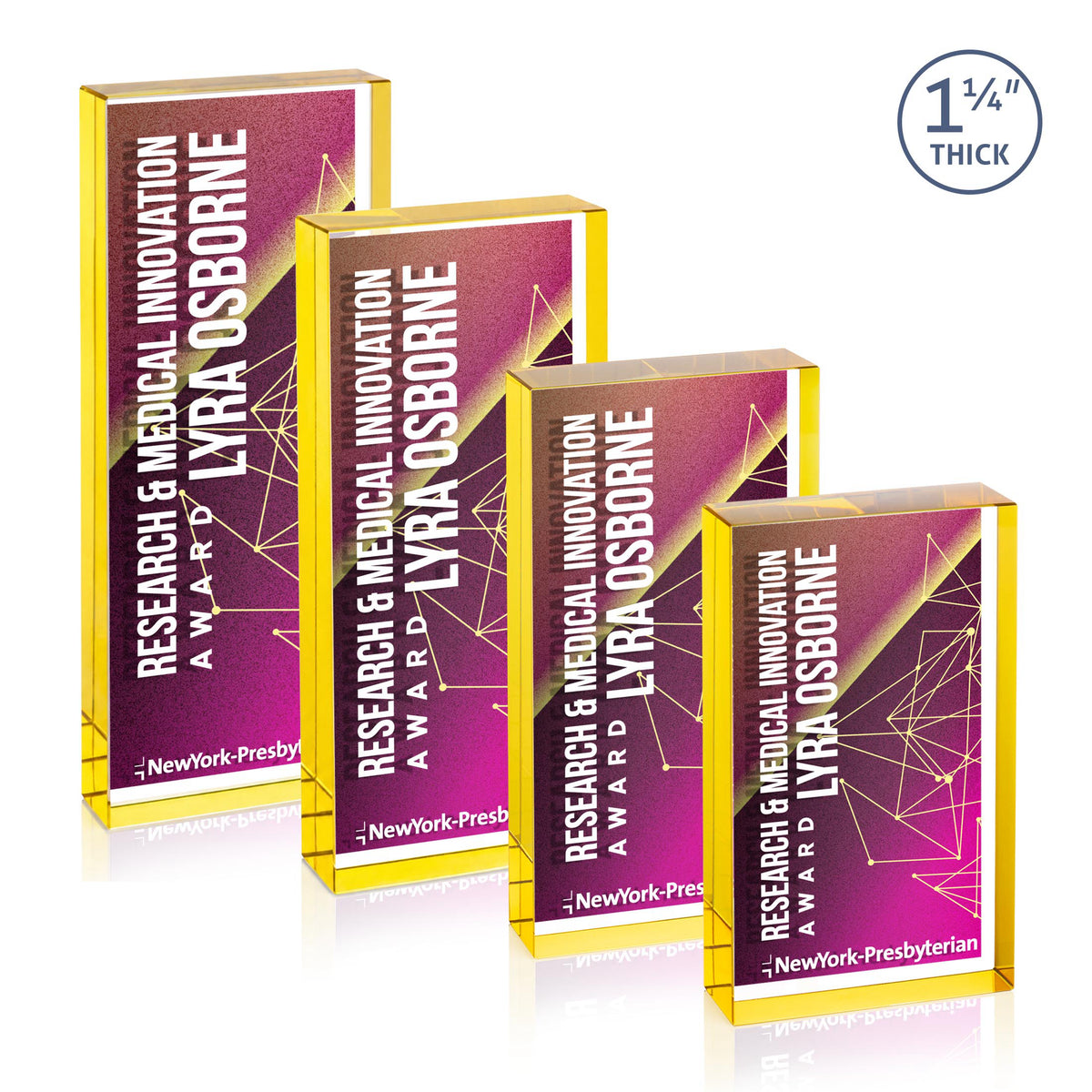 Colebrook VividPrint™ Double Sided Award - Gold