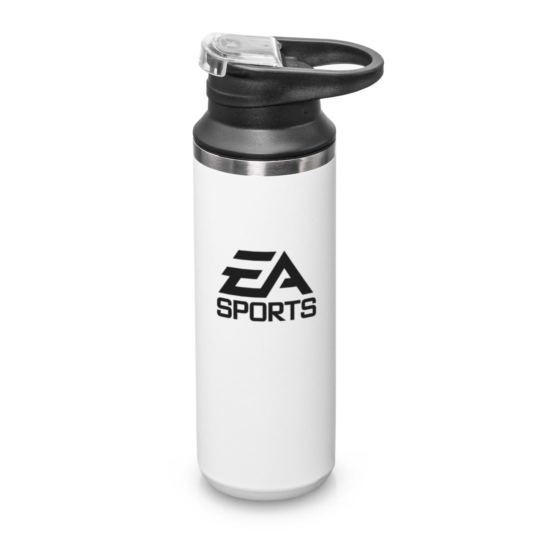 Della SS Water Bottle w/Handle & Flip Top - 17oz — White — D010-WH