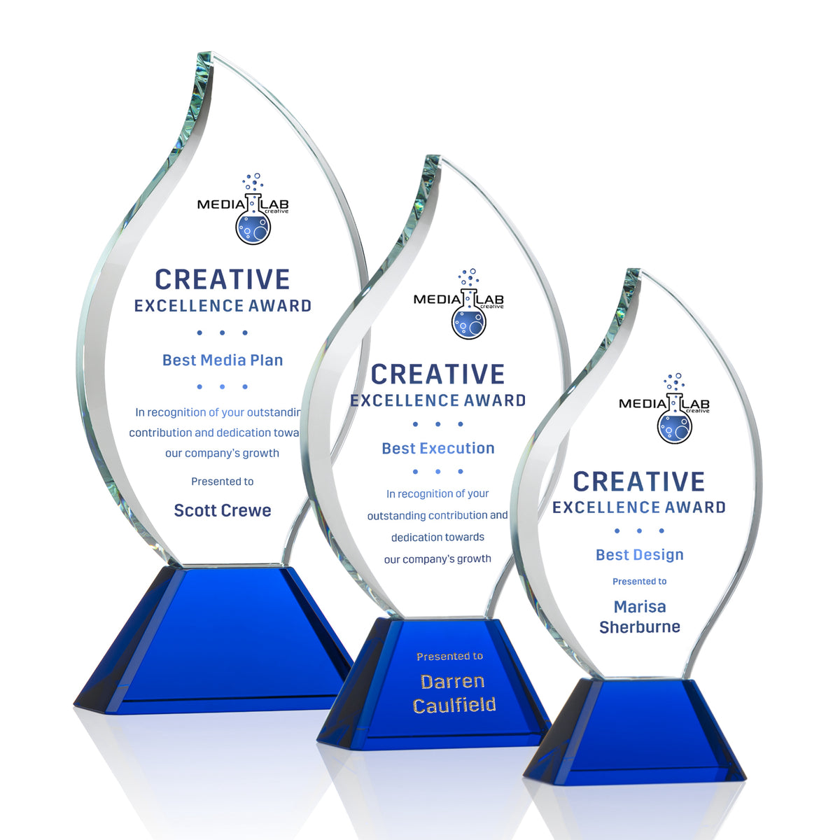 Norina Flame VividPrint™ Award - Blue