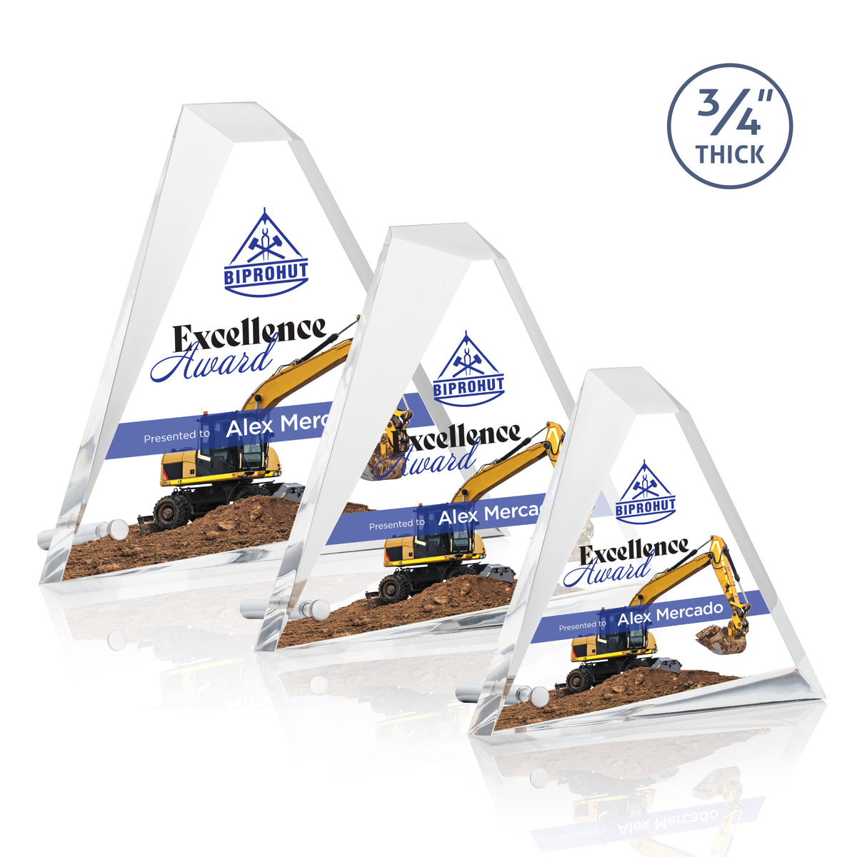 Mosaic Triangle VividPrint™ Award - Silver