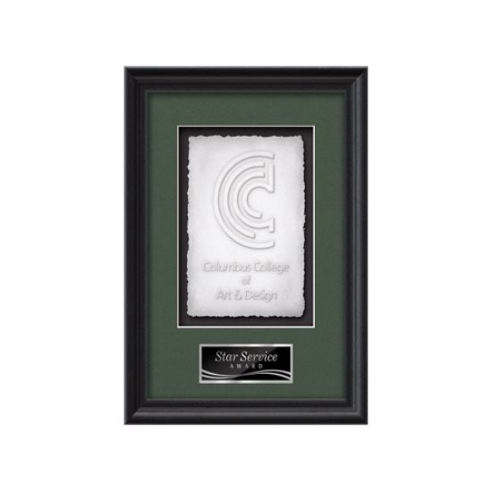 Raven Cast Paper Framed Award