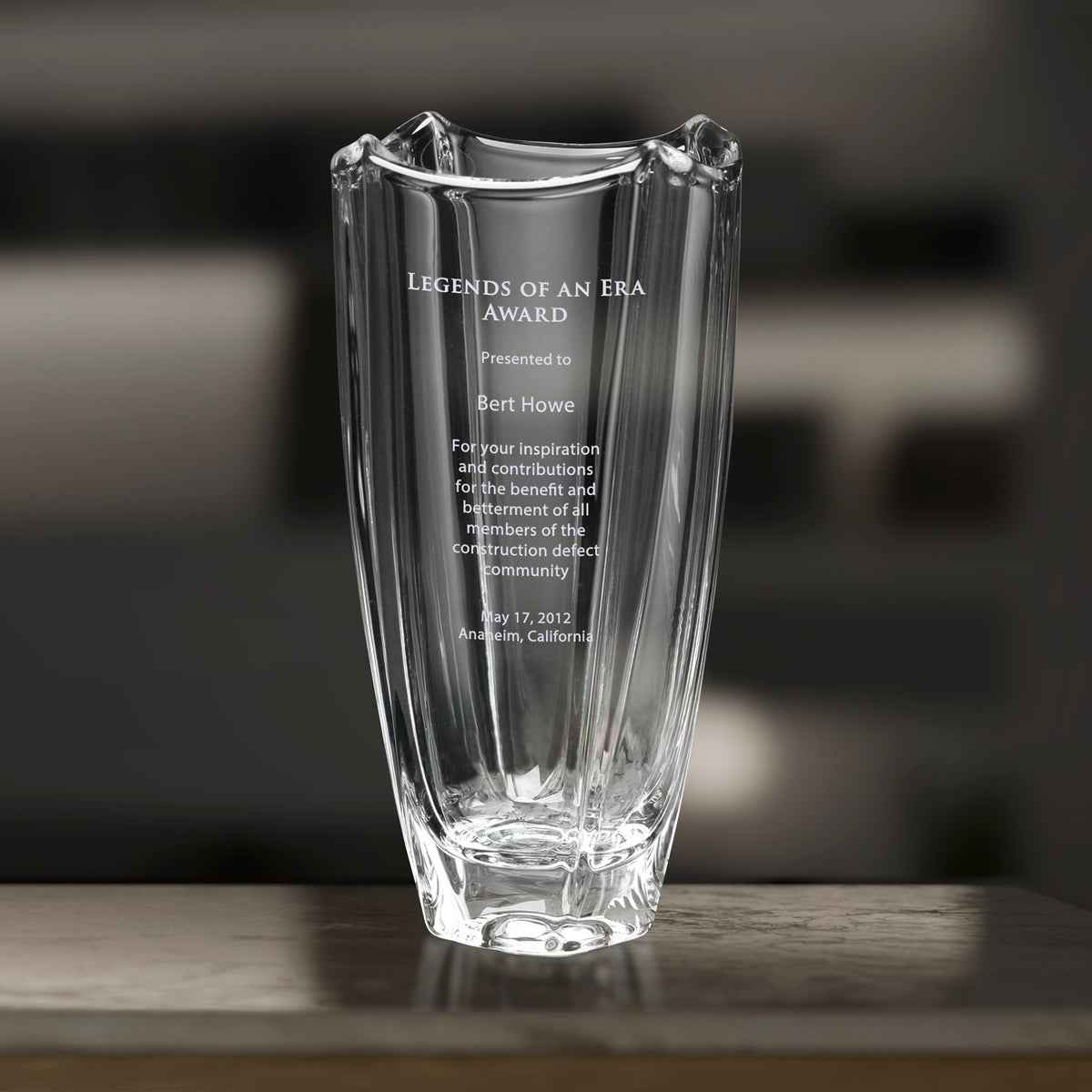 Fairmount Vase 10" - Crystal D