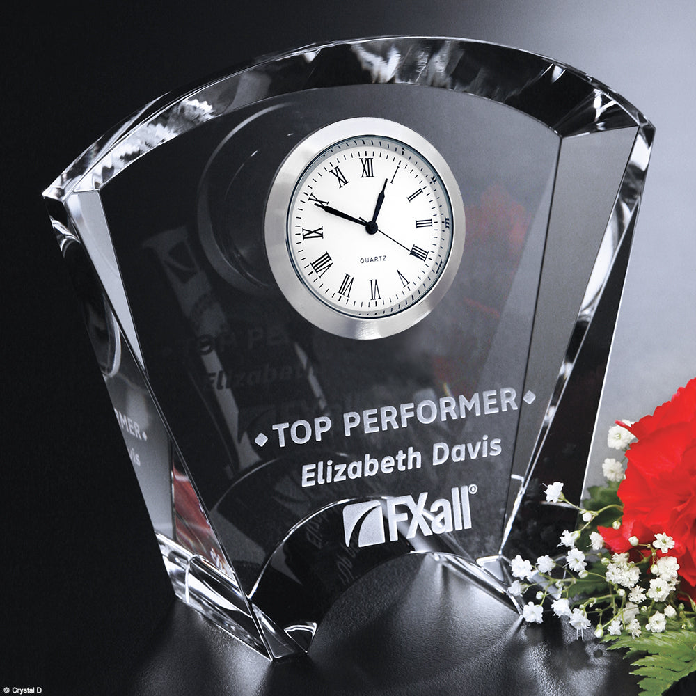 Fanfare Clock 4-1/2" - Crystal D