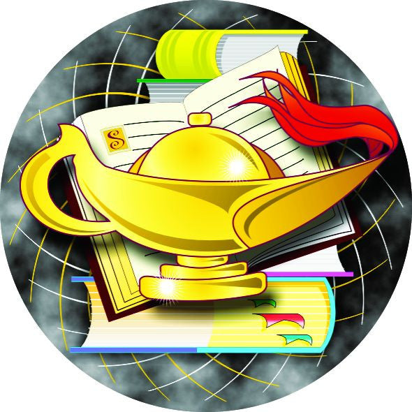 Book & Lamp Vibraprint® Label (V3)