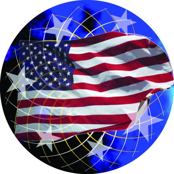 USA Flag Vibraprint® Label