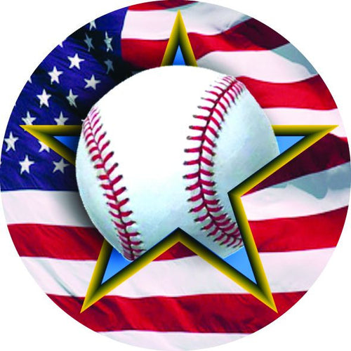 Baseball Vibraprint® Patriotic Label